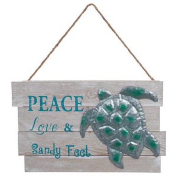 NEW Chesapeake Bay 19" Sandy Feet Turtle Wall Accent NWT - Picture 2 of 11